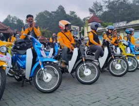 Motor Bebek Klasik asal Malaysia Ini Ajak Komunitas Bandung Sunmori